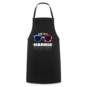 Rouler avec Harris 2024 - Tablier de cuisine - noir - Devant - AI Model Male 185 dark (185cm)