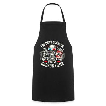 Horror films lover funny gift - Cooking Apron - black - Front - AI Model Male 185 dark (185cm)