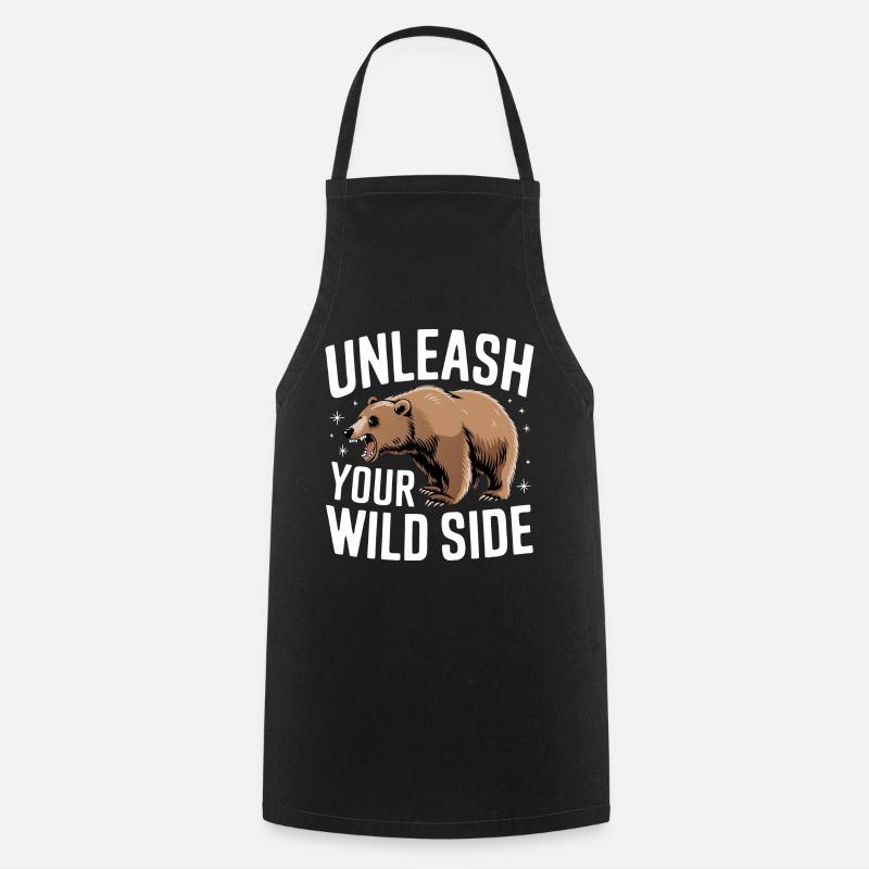 Ours Grizzli Ours brun Ours - Tablier de cuisine - noir