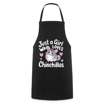Chinchilla Chinchillas Maus - Kochschürze - Schwarz - Vorne - AI Model Male 185 dark (185cm)
