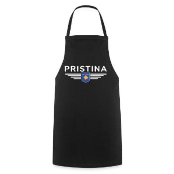 Pristina Kosovo Fan T-Shirt Design - Kochschürze - Schwarz - Vorne - AI Model Male 185 dark (185cm)