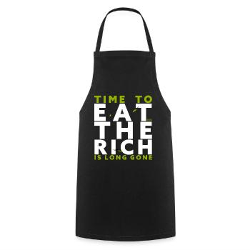 Time To Eat The Rich Is Long Gone - Cooking Apron - black - Front - AI Model Male 185 dark (185cm)
