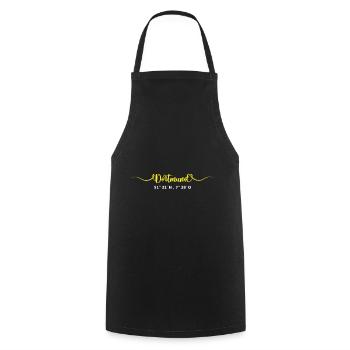 Coordonnées Allemagne ville Dortmund - Tablier de cuisine - noir - Devant - AI Model Male 185 dark (185cm)