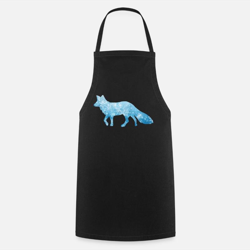 Snow Fox Ice Fox Fox / Fox Ice Snow - Cooking Apron - black