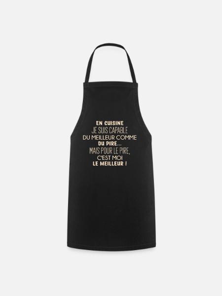 Cuisinier humour - Tablier de cuisine - noir