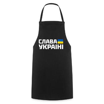 Slava ukraini - Kochschürze - Schwarz - Vorne - AI Model Male 185 dark (185cm)