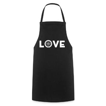 I LOVE BICYCLES - Cooking Apron - black - Front - AI Model Male 185 dark (185cm)