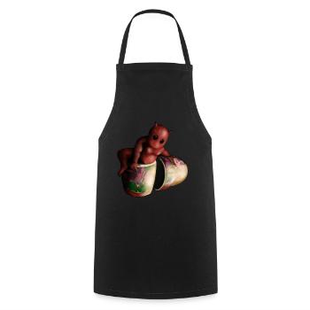 Russian doll - Cooking Apron - black - Front - AI Model Male 185 dark (185cm)