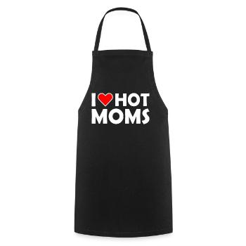 I love hot moms - Kochschürze - Schwarz - Vorne - AI Model Male 185 dark (185cm)