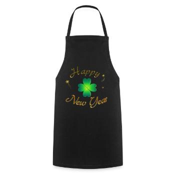 Bonne année ! - Tablier de cuisine - noir - Devant - AI Model Male 185 dark (185cm)