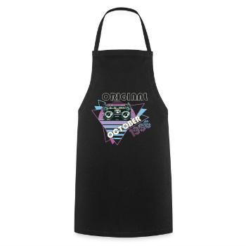 Vintage 1986 36 Cadeau Anniversaire Cassette Rétro - Tablier de cuisine - noir - Devant - AI Model Male 185 dark (185cm)