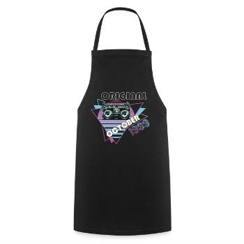 Vintage 1989 33 Birthday Gift Retro Cassette - Cooking Apron - black - Front - AI Model Male 185 dark (185cm)