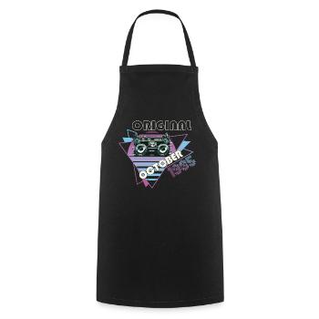 Vintage 1985 37 Birthday Gift Retro Cassette - Cooking Apron - black - Front - AI Model Male 185 dark (185cm)