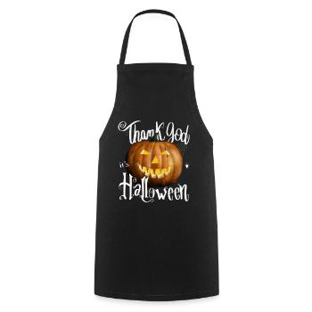 Gott sei Dank ist Halloween - Kochschürze - Schwarz - Vorne - AI Model Male 185 dark (185cm)