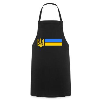 Ukraine - Tablier de cuisine - noir - Devant - AI Model Male 185 dark (185cm)