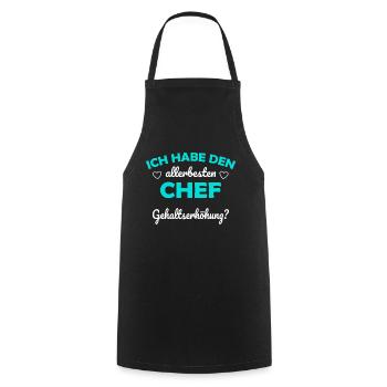 allerbester Chef Gehaltserhöhung schleimen lustig - Kochschürze - Schwarz - Vorne - AI Model Male 185 dark (185cm)