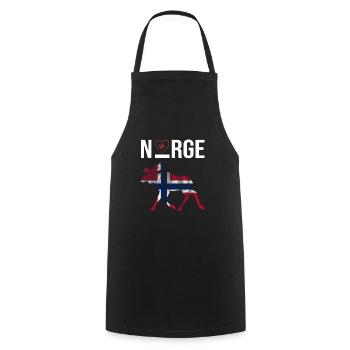 Norge Love - Kochschürze - Schwarz - Vorne - AI Model Male 185 dark (185cm)