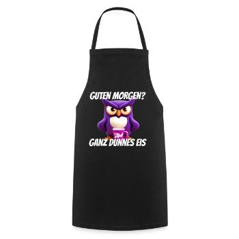 Guten Morgen? Dünnes Eis Eule Morgenmuffel T-shirt - Kochschürze - Schwarz - Vorne - AI Model Male 185 dark (185cm)