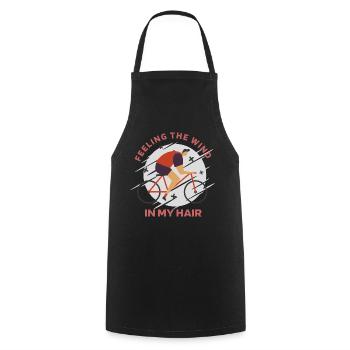 Feeling The Wind In My Hair Retro Biking - Cooking Apron - black - Front - AI Model Male 185 dark (185cm)