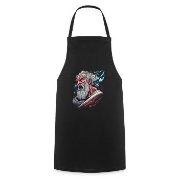 Starker Moses Prophet, der das Meer teilt Yam Suph - Kochschürze - Schwarz - Vorne - AI Model Male 185 dark (185cm)