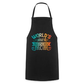 Mother's Day Mother Gift - Cooking Apron - black - Front - AI Model Male 185 dark (185cm)