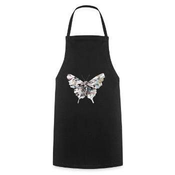 Origami Butterfly Japanese Art - Cooking Apron - black - Front - AI Model Male 185 dark (185cm)