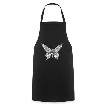 Origami Butterfly Japanese Art - Cooking Apron - black - Front - AI Model Male 185 dark (185cm)
