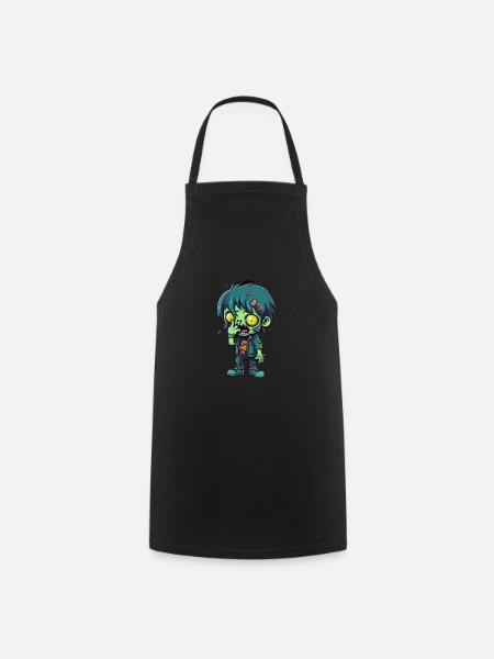 Halloween Zombie Junge - Kawaii süß Monster Horror - Kochschürze - Schwarz