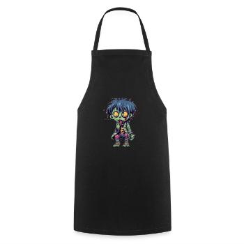 Halloween Zombie Boy - Kawaii Cute Monster Horror - Tablier de cuisine - noir - Devant - AI Model Male 185 dark (185cm)