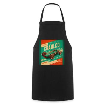 Rétro Car Poster Vintage Car Old School - Tablier de cuisine - noir - Devant - AI Model Male 185 dark (185cm)