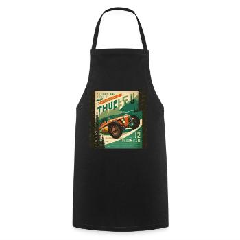 Rétro Car Poster Vintage Car Old School - Tablier de cuisine - noir - Devant - AI Model Male 185 dark (185cm)