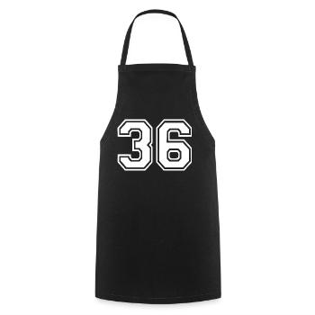 36 - Cooking Apron - black - Front - AI Model Male 185 dark (185cm)