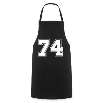 74 - Cooking Apron - black - Front - AI Model Male 185 dark (185cm)