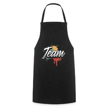 Équipe - Tablier de cuisine - noir - Devant - AI Model Male 185 dark (185cm)