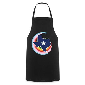Conception de carte du Texas pour les fiers Texans LGBT + - Tablier de cuisine - noir - Devant - AI Model Male 185 dark (185cm)