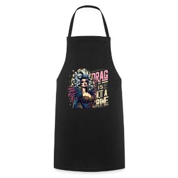 Exclusive Drag Culture and Drag Queen Inspired - Kochschürze - Schwarz - Vorne - AI Model Male 185 dark (185cm)