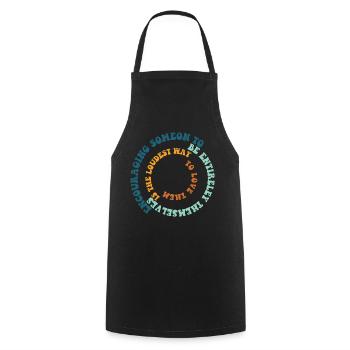 Sagesse de vie pour l’état d’ de croissance Soi inspirant - Tablier de cuisine - noir - Devant - AI Model Male 185 dark (185cm)
