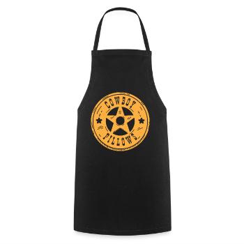Cowboy Pillows Southern Girl Texas Lady Funny - Cooking Apron - black - Front - AI Model Male 185 dark (185cm)