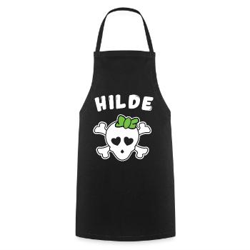 Piratin Alice Design für Mädchen und Frauen - Kochschürze - Schwarz - Vorne - AI Model Male 185 dark (185cm)