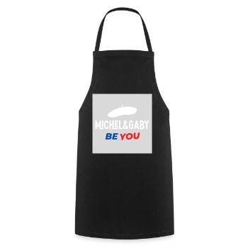 Michel&Gaby - Cooking Apron - black - Front - AI Model Male 185 dark (185cm)