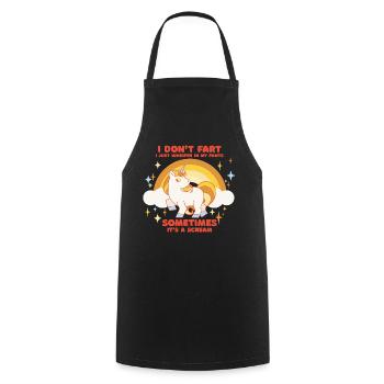 I don't fart, I whisper in my pants - - Cooking Apron - black - Front - AI Model Male 185 dark (185cm)