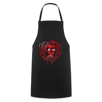 Wallis et Futuna - Tablier de cuisine - noir - Devant - AI Model Male 185 dark (185cm)