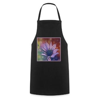 Flower as art on the T-shirt - Cooking Apron - black - Front - AI Model Male 185 dark (185cm)