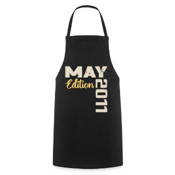 Mai 2011 Anniversaire Mai 2011 Cadeau Mai 2011 Mai - Tablier de cuisine - noir - Devant - AI Model Male 185 dark (185cm)