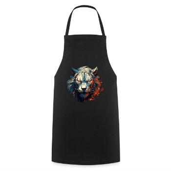 Fashion with a lion's heart - Cooking Apron - black - Front - AI Model Male 185 dark (185cm)