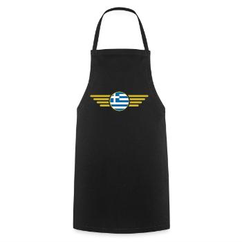 J'aime la Grèce, t-shirt design de style - Tablier de cuisine - noir - Devant - AI Model Male 185 dark (185cm)