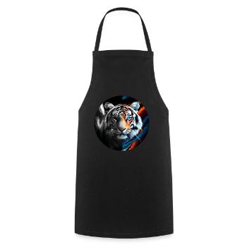 La force sauvage et libre du tigre - Tablier de cuisine - noir - Devant - AI Model Male 185 dark (185cm)