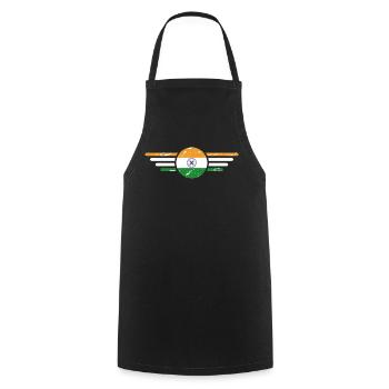 Ich liebe Indien, Stil Design T-Shirt - Kochschürze - Schwarz - Vorne - AI Model Male 185 dark (185cm)