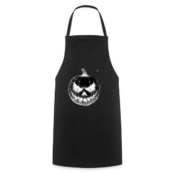 Frissons garantis - Citrouille d'Halloween - Tablier de cuisine - noir - Devant - AI Model Male 185 dark (185cm)