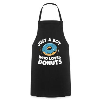 Donut Donuts Süßigkeiten Bagel - Kochschürze - Schwarz - Vorne - AI Model Male 185 dark (185cm)